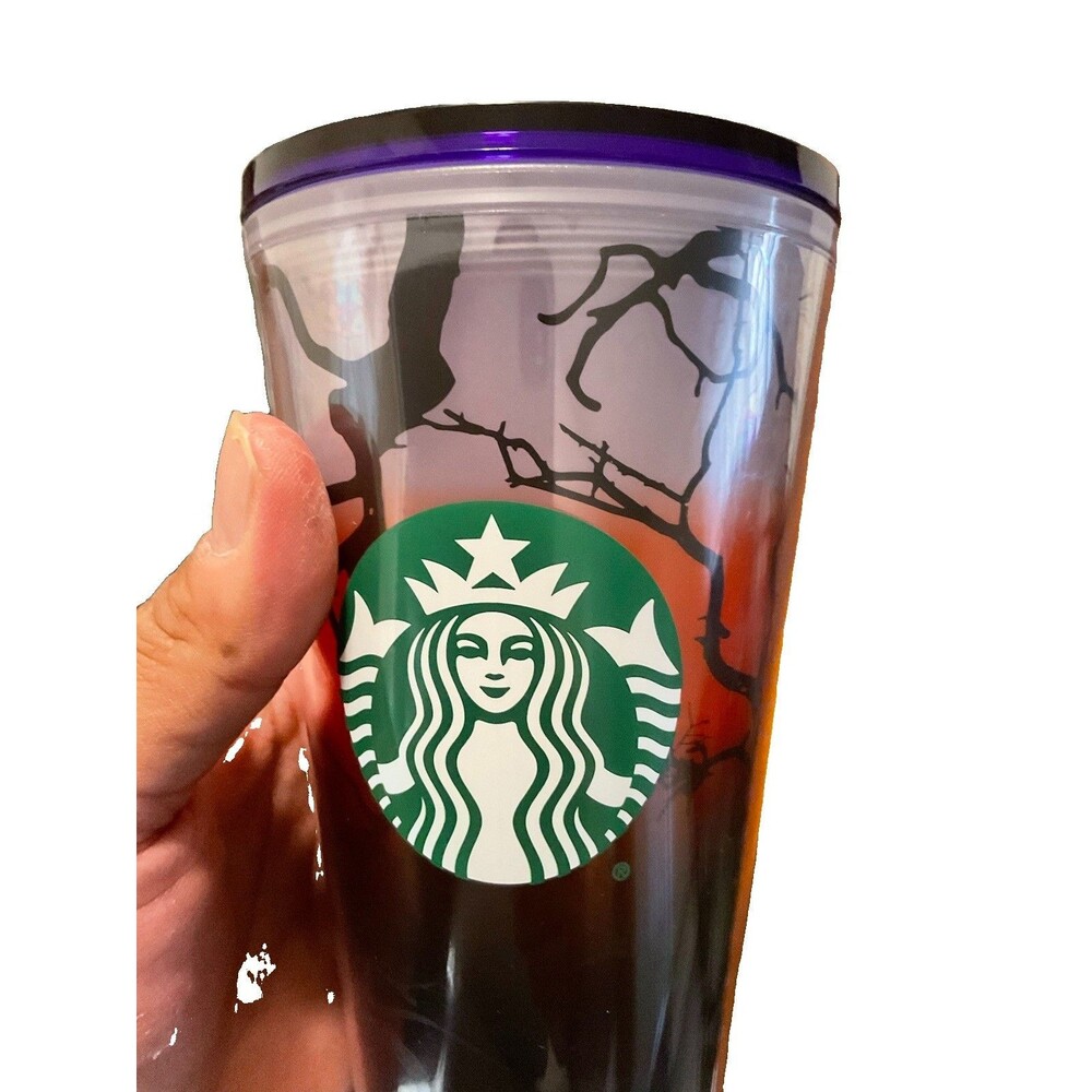 New Halloween Starbucks Glow in the Dark Grande Tumbler 16oz Cup